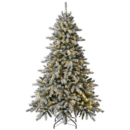 Weihnachtsbaum »Fichte Frost«, Höhe: 210 cm, grün/weiß, beleuchtet