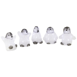 Weihnachtsfigur, Pinguin, Höhe: 12,5 cm, netz, weiß