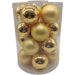Weihnachtskugel »True Gold«, Ø: 3 cm, Uni, goldfarben, 28 Stück