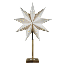 Weihnachtsstern »SOLVALLA«, weiß, ø 45 cm, Zuleitung mit EIN/ AUS- Schalter, E14, 230V