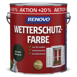 Wetterschutzfarbe, 3 l, moosgrün
