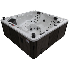 Whirlpool, 228 x 87 x 228 cm, braun, 4 Sitzplätze