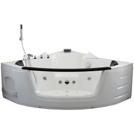 Whirlpoolwanne »Laguna«, BxHxL: 140 x 65 x 140 cm, weiß, Farblichttherapie Whirlpoolwanne »Laguna«, BxHxL: 140 x 65 x 140 cm, weiß, Farblichttherapie