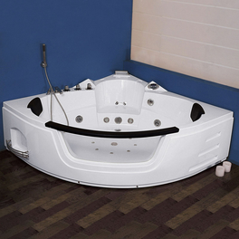 Whirlpoolwanne »Laguna«, BxHxL: 157 x 65 x 157 cm, weiß, Farblichttherapie Whirlpoolwanne »Laguna«, BxHxL: 157 x 65 x 157 cm, weiß, Farblichttherapie