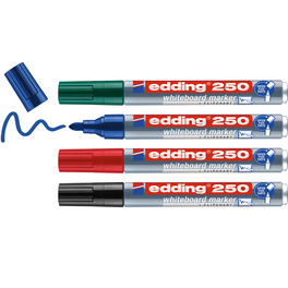 Whiteboardmarker »e-250/4«, 4 Stück, schwarz/rot/blau/grün