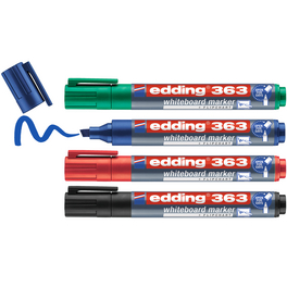 Whiteboardmarker »e-363/4«, 4 Stück, schwarz/rot/blau/grün