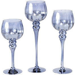 Windlicht »Manou«, blau, Glas