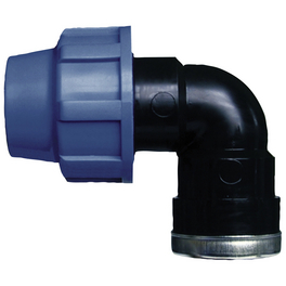 Winkel für PE-HD-Rohr, Polypropylen (PP), blauschwarz