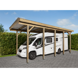 Wohnmobil-Einzelcarport »Bremen 2«, Außenmaß BxT: 340 x 760 cm, braun, Holzart: Kiefer Wohnmobil-Einzelcarport »Bremen 2«, Außenmaß BxT: 340 x 760 cm, braun, Holzart: Kiefer