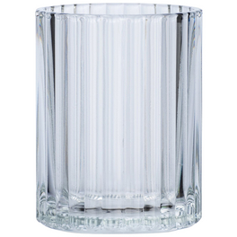 Zahnputzbecher, Glas, transparent, rund