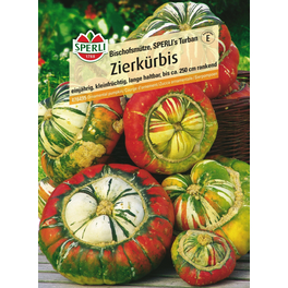 Zierkürbis »SPERLI's Turban«, einjährig, Bischofsmütze, kleinfrüchtig, Höhe bis 250 cm