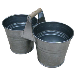 Zwillingstopf »Zinkartikel«, Zink, silber-Metallic, rund
