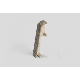 Zwischenstücke, für Sockelleiste (6 cm), Dekor: Eiche hellgrau, Kunststoff, 2 Stück