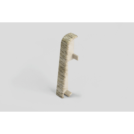 Zwischenstücke, für Sockelleiste (6 cm), Dekor: Eiche mittelbraun, Kunststoff, 2 Stück