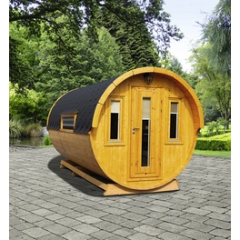 Gartenhaus »Campingfass«, Holz, BxHxT: 235 x 242 x 446 cm (Außenmaße inkl. Dachüberstand)