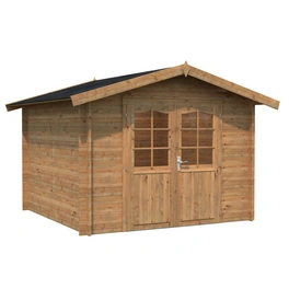 Blockbohlenhaus »Lotta«, Holz, BxHxT: 340 x 234 x 276 cm (Außenmaße inkl. Dachüberstand)