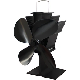 Kaminofenventilator, 4-flüglig, Stahl pulverbeschichtet, schwarz