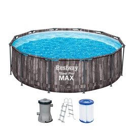 Pool »Steel Pro MAX™«, BxH: 366 x 100 cm, Aufstellbecken, mit Kartuschenfilteranlage