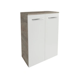 Doppel-Midischrank »B.style«, Nature-Oak/weiss, 2 Türen, BxHxT: 60,2 x 82,6 x 32 cm