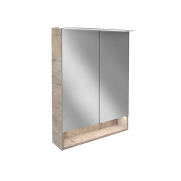 Spiegelschrank »B.style«, Nature-Oak, LED, 2 Türen, BxHxT: 60 x 81,2 x 26,3 cm