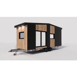 Tiny House »DOPPEL LOFT«, 18 m², hellbraun, Vollausstattung, fahrbar auf Trailer, BxHxL: 2,5 x 3,9 x 8,7 m