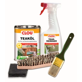 Holzpflegemittel, 5-teiliges Set, mit Teaköl