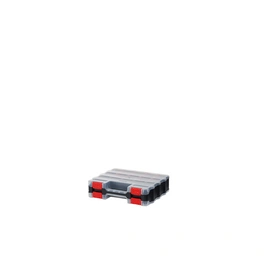 Sortimentskasten »Compact 320 Double«, schwarz / rot / transparent, Anzahl Fächer: 32