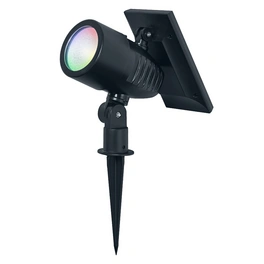 Solar LED-Wegeleuchte »Smart+ Solar Spot Multicolor«, Schwarz, mit Erdspieß, 3000-6500 K