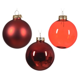 Christbaumschmuck, glas, rund, rot