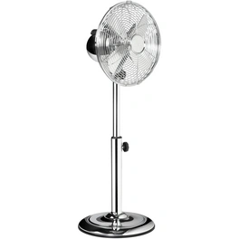 Standventilator, D. 25 cm, 30W, 3 Stufen, silberfarben, oszillierend