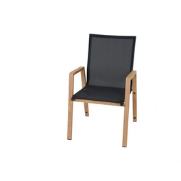 Stapelsessel »Catania«, 67x92,5x57 cm, Aluminium, Teak-Optik/dunkelgrau