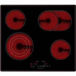 Kochfeld »WEB-C4-3KBG«, schwarz, BxHxT: 59,2 x 5 x 52,2 cm