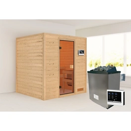 Sauna »Adelina «, BxTxH: 196 x 187 x 169 cm, 9 kW Ofen mit ext. Steuerung