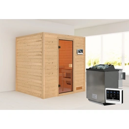 Sauna »Adelina «, BxTxH: 196 x 187 x 169 cm, 9 kW Bio Ofen mit ext. Steuerung