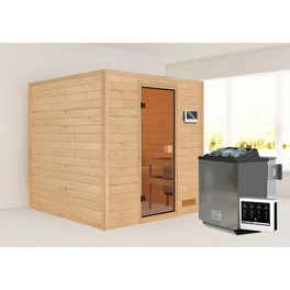 Sauna »Jara «, BxTxH: 196 x 187 x 195 cm, 9 kW Bio Ofen mit ext. Steuerung