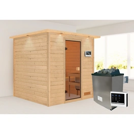 Sauna »Jara «, BxTxH: 224 x 191 x 210 cm, 9 kW Ofen mit ext. Steuerung