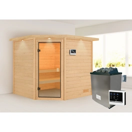 Sauna »Tilda «, BxTxH: 224 x 191 x 210 cm, 9 kW Ofen mit ext. Steuerung