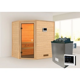 Sauna »Jella «, BxTxH: 196 x 187 x 145 cm, 9 kW Ofen mit ext. Steuerung