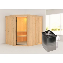 Sauna »Bodo «, BxTxH: 196 x 198 x 178 cm, 9 kW Ofen mit integr. Steuerung