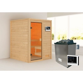 Sauna »Sandra «, BxTxH: 145 x 187 x 145 cm, 9 kW Ofen mit ext. Steuerung