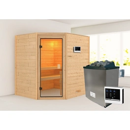 Sauna »Elea «, BxTxH: 196 x 187 x 169 cm, 9 kW Ofen mit ext. Steuerung