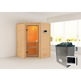 Sauna »Antonia «, BxTxH: 145 x 187 x 145 cm, 9 kW Ofen mit ext. Steuerung