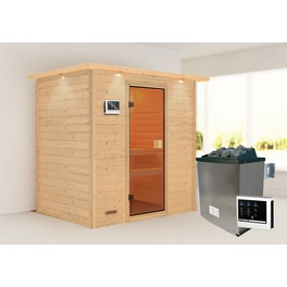 Sauna »Selena «, BxTxH: 224 x 191 x 159 cm, 9 kW Ofen mit ext. Steuerung