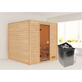 Sauna »Jara «, BxTxH: 196 x 187 x 195 cm, 9 kW Ofen mit integr. Steuerung