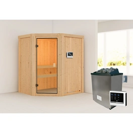 Sauna »Faurin «, BxTxH: 170 x 198 x 151 cm, 9 kW Ofen mit ext. Steuerung