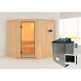 Sauna »Bodo «, BxTxH: 196 x 198 x 178 cm, 9 kW Ofen mit ext. Steuerung