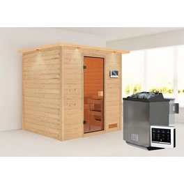 Sauna »Adelina «, BxTxH: 224 x 191 x 184 cm, 9 kW Bio Ofen mit ext. Steuerung