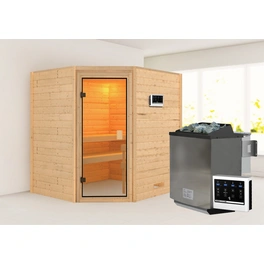 Sauna »Elea «, BxTxH: 196 x 187 x 169 cm, 9 kW Bio Ofen mit ext. Steuerung