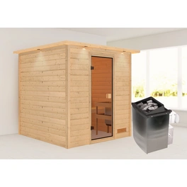 Sauna »Jara «, BxTxH: 224 x 191 x 210 cm, 9 kW Ofen mit integr. Steuerung