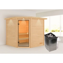 Sauna »Tilda «, BxTxH: 224 x 191 x 210 cm, 9 kW Ofen mit integr. Steuerung